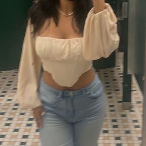 Cream corset blouse from Windsor